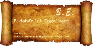 Budaházi Engelbert névjegykártya